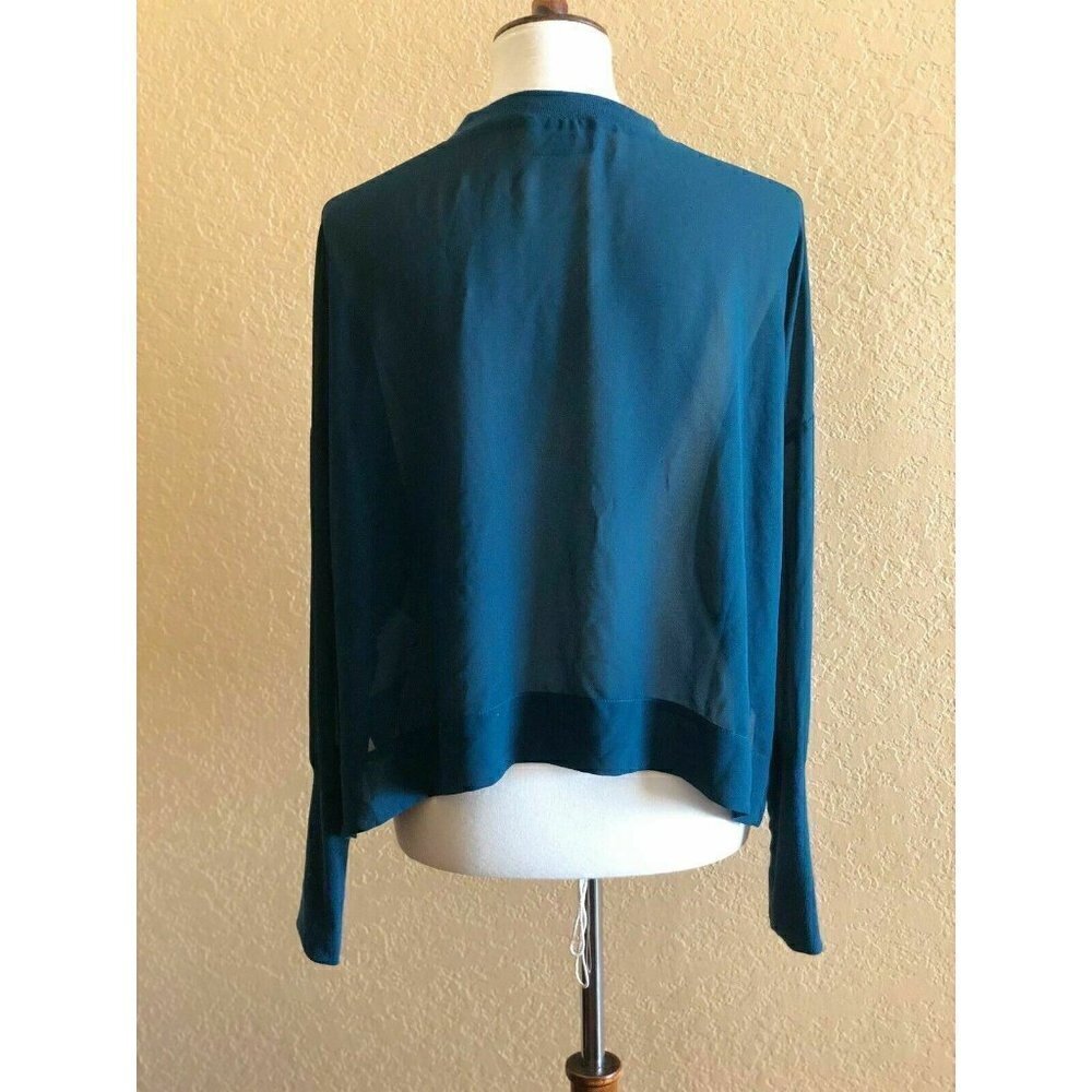 Nasty Gal Green Lightweight Love Chiffon Top XS - Picture 7 of 7